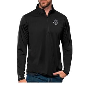 Raiders Black Men's lightweight golf pullover